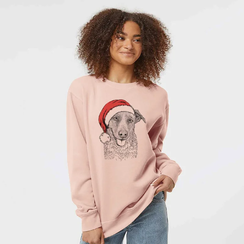 Santa Reef the Mixed Breed - Unisex Pigment Dyed Crew Sweatshirt Hoodie with Logo Branding Identity