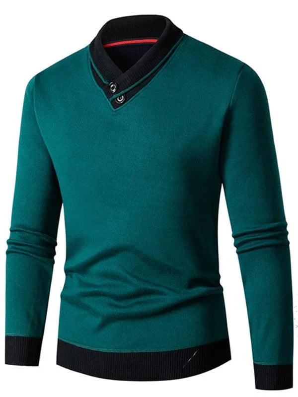 Turtleneck Slim Fit V-Neck Men Sweater Lightweight Heavyweight Midweight