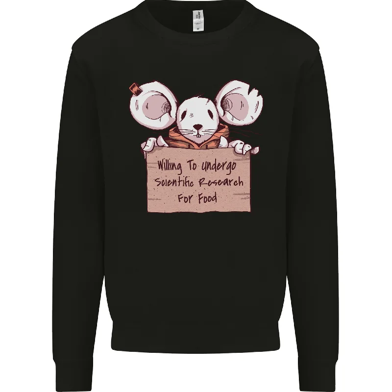 Hungry Mouse Mens Sweatshirt Jumper Hoodie with Crew Neck Simple Timeless