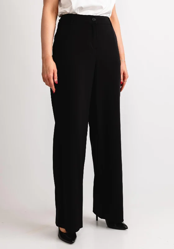Robell Cloe Wide Leg Trousers, Black Trousers Gym Athletic