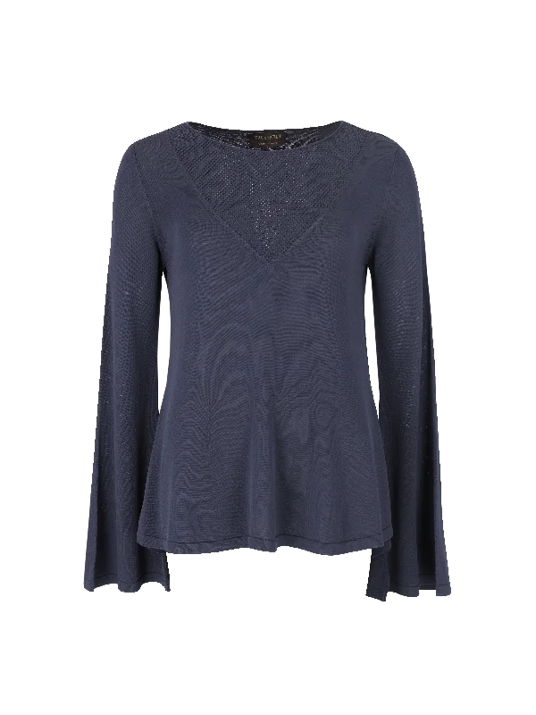 long-sleeved peplum sweater Sequined Glittery Shiny