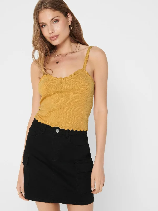 Γυναικείο crop top ONLLEELO S/L TOP 15203886 | 15203886 Welt Pockets Slit Pockets Flap Pockets