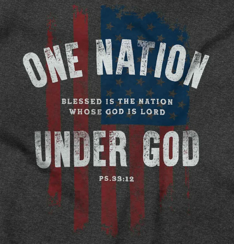 One Nation Under God Crop Top Hoodie Polka Dot Checkered Tartan