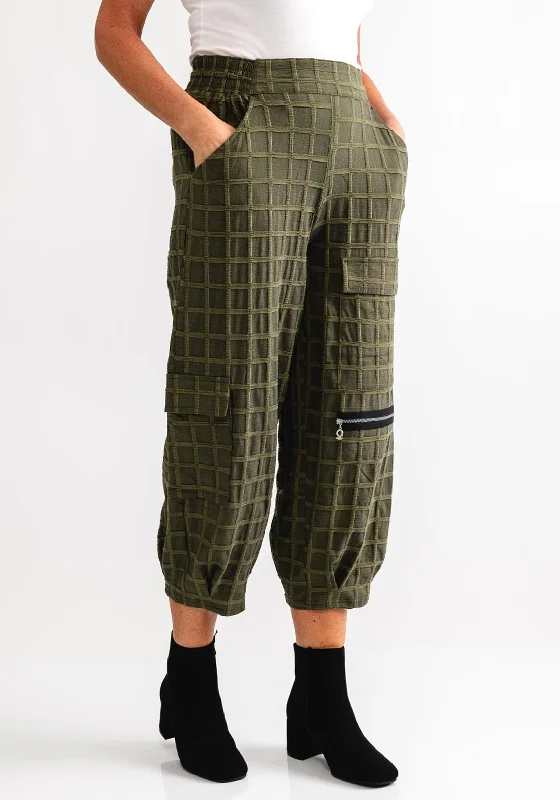 My Soul Embossed Check Trousers, Green Trousers Timeless Classic