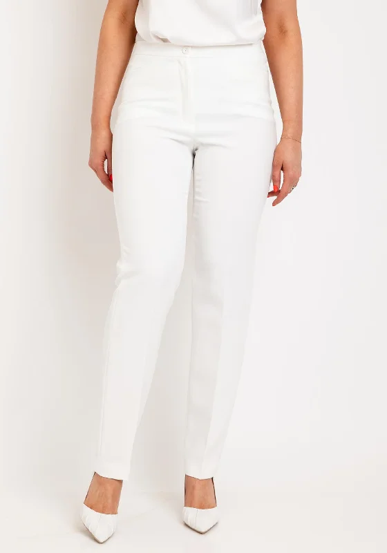 Avalon Penny Tailored Trousers, Cream Trousers cozy soft