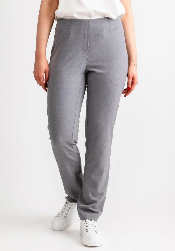 Robell Jacklyn Slim Fit Comfort Trousers, Grey Trousers Prom Sequined