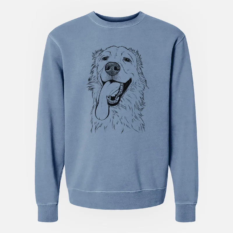 Bare Ranger the Mixed Breed - Unisex Pigment Dyed Crew Sweatshirt Hoodie with Stripes Bold Sporty