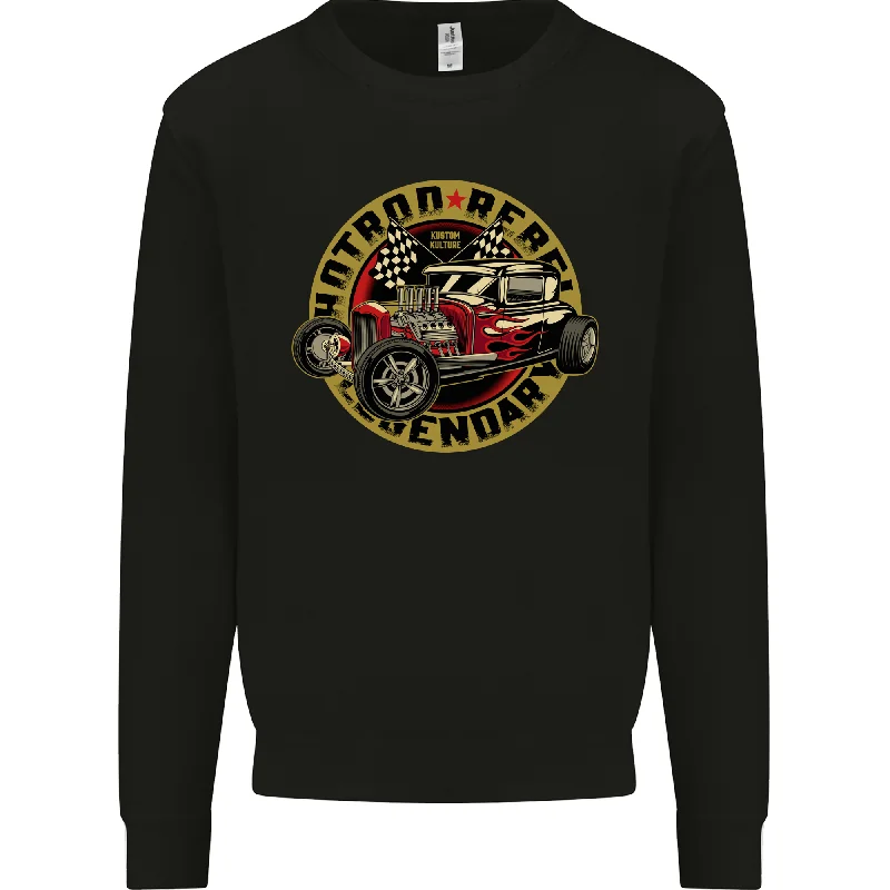 Hot Rod Rebel Legendary Mens Sweatshirt Jumper Hoodie with Pattern Geometric Abstract
