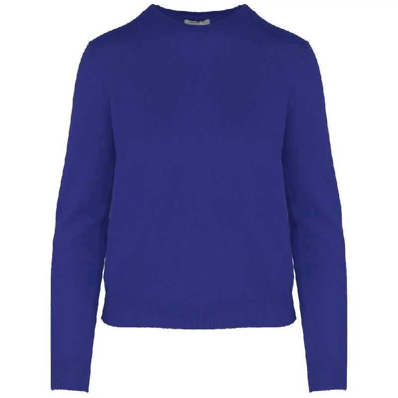 Blue Cashmere Women Sweater Mesh Fabric Canvas Fabric Denim Fabric