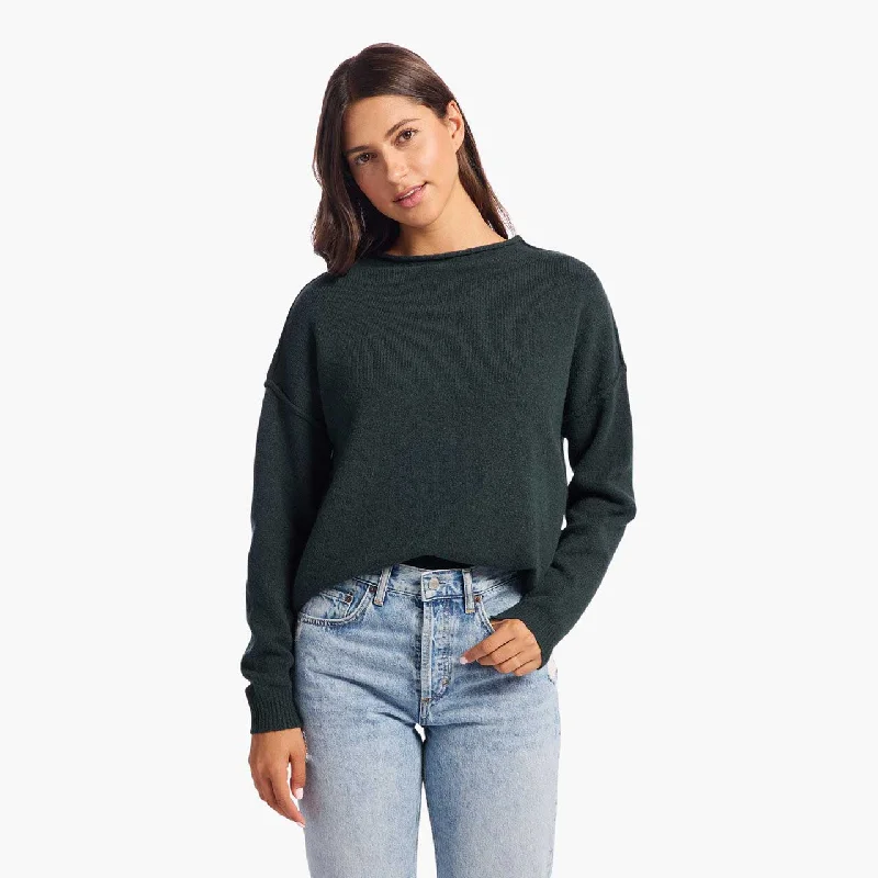 Cozy Knit Mock Neck Sweater | Alpine Fleece Fabric Down Fabric Feather Fabric