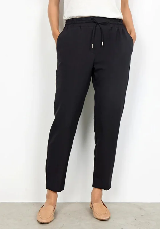 Soyaconcept Saya Slim Leg Jogger Style Trouser, Black Trousers fashionable chic