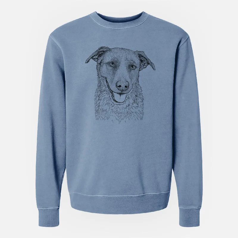 Bare Reef the Mixed Breed - Unisex Pigment Dyed Crew Sweatshirt Hoodie with Embroidery Detailed Premium