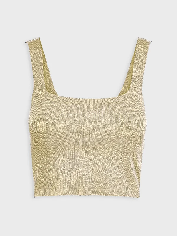 Γυναικείο crop top ONLLEELO S/L SQUARENECK TOP KNT 15259568 | 15259568 Ribbed Striped Patterned