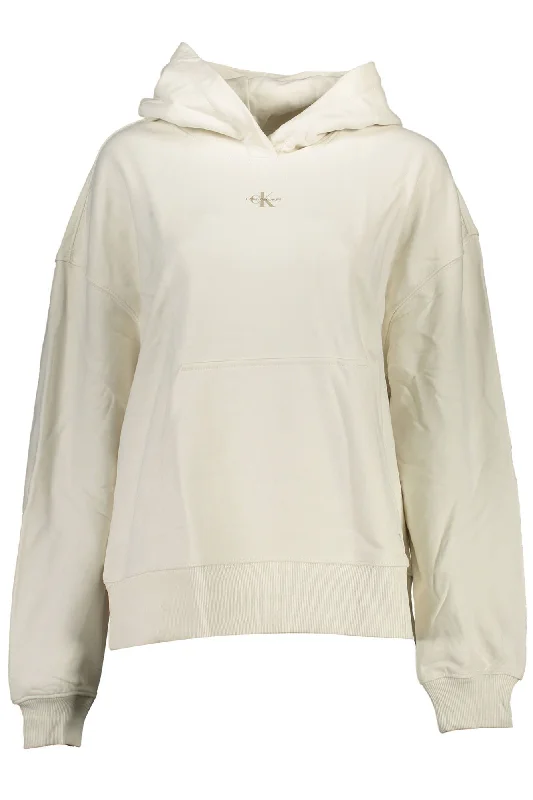 White Cotton Women Sweater Soft Cozy Warm