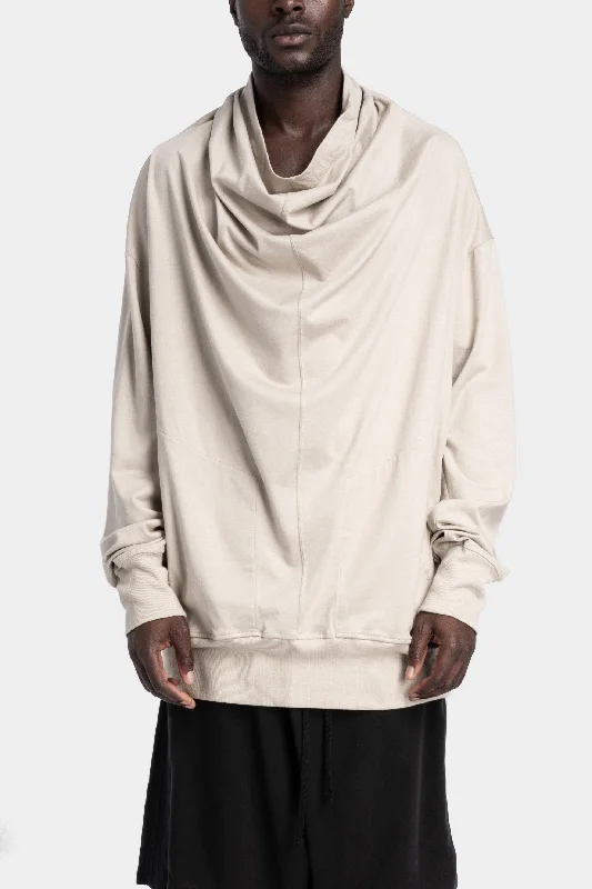 Draped neck sweater Boxy Sweater Fitted Sweater A-Line