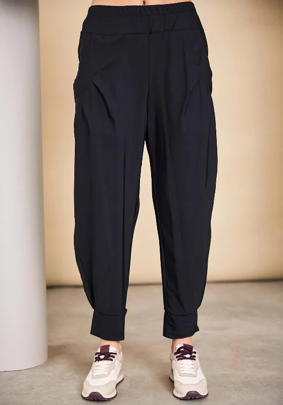 Naya Cuffed Leg Casual Trousers, Black Trousers Leisure Comfortable