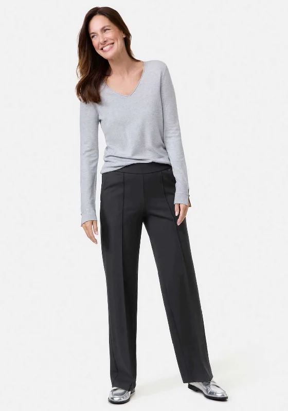Gerry Weber Straight Leg Trousers, Black Trousers Harem Relaxed Fit