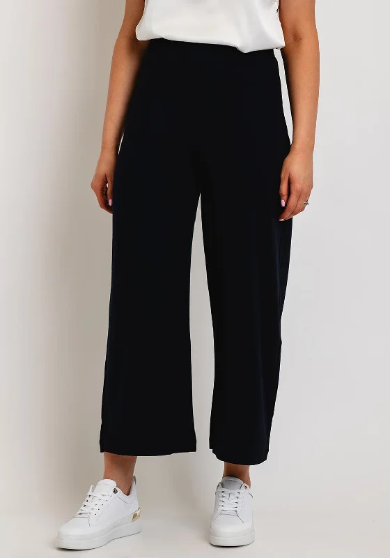 Naya Wide Leg Crop Trouser, Navy Trousers Essential Wardrobe