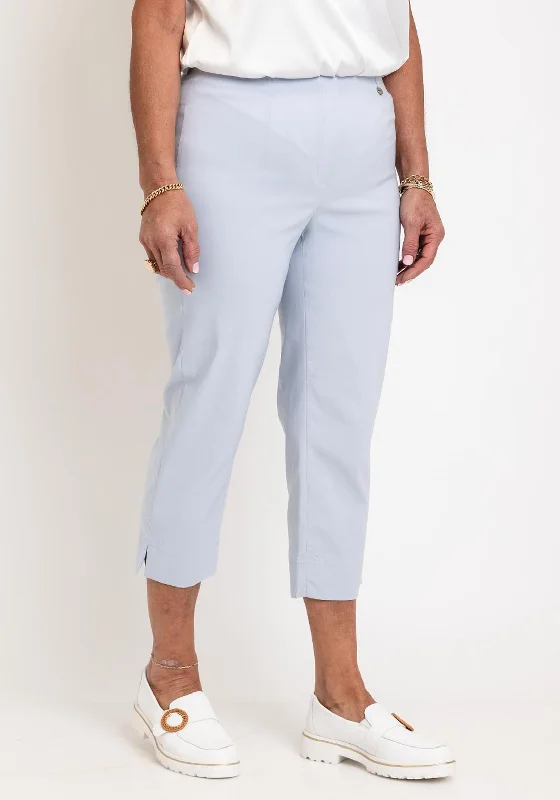 Robell Maire 07 Slim Fit Cropped Trousers, Light Grey Trousers Polka Dot Cute