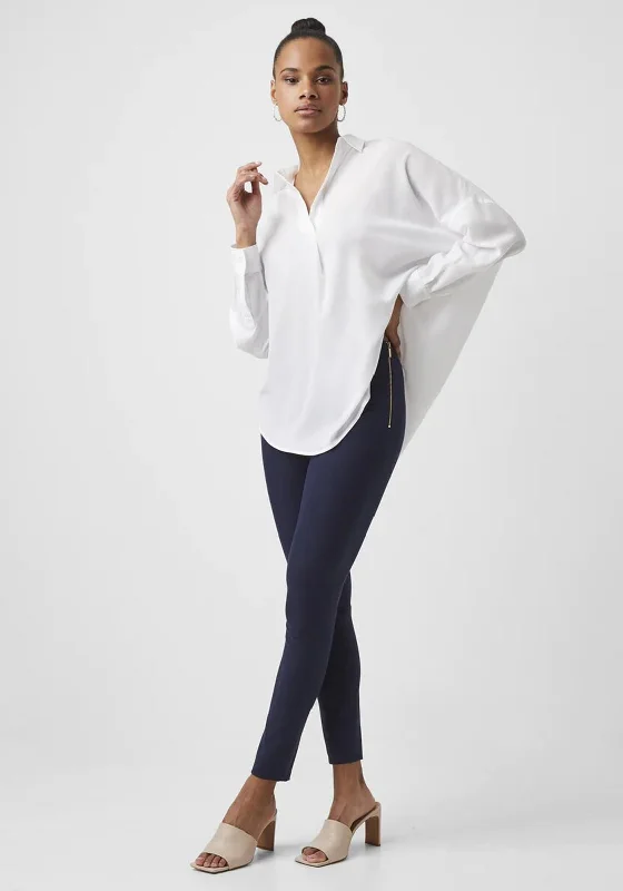 French Connection Twill Skinny Trouser, Nocturnal High Waist Slim Fit Ankle Length