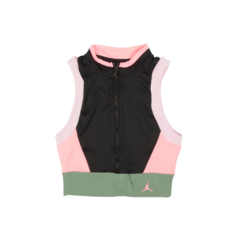 Jordan Black/Arctic Pink/Green Jordan Heatwave Crop Top Handmade Hand-knitted Hand-woven