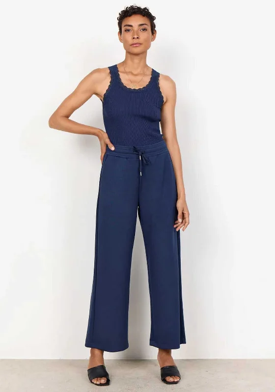 Soyaconcept Banu Sweat Pant Trousers, Navy Trousers Occasion Special