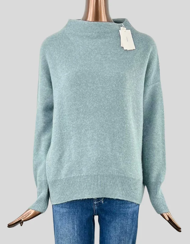 VINCE Plush Cashmere Funnel Neck Sweater w/ Tags - Small High Neck Crew Neck V-Neck