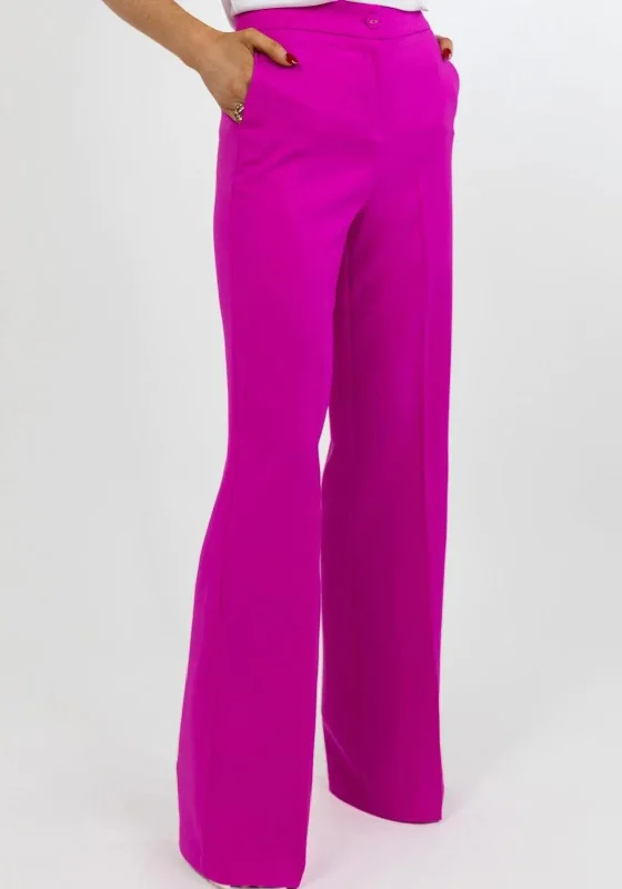 Kate & Pippa Palermo Wide Leg Trousers, Pink Trousers Party Sparkling
