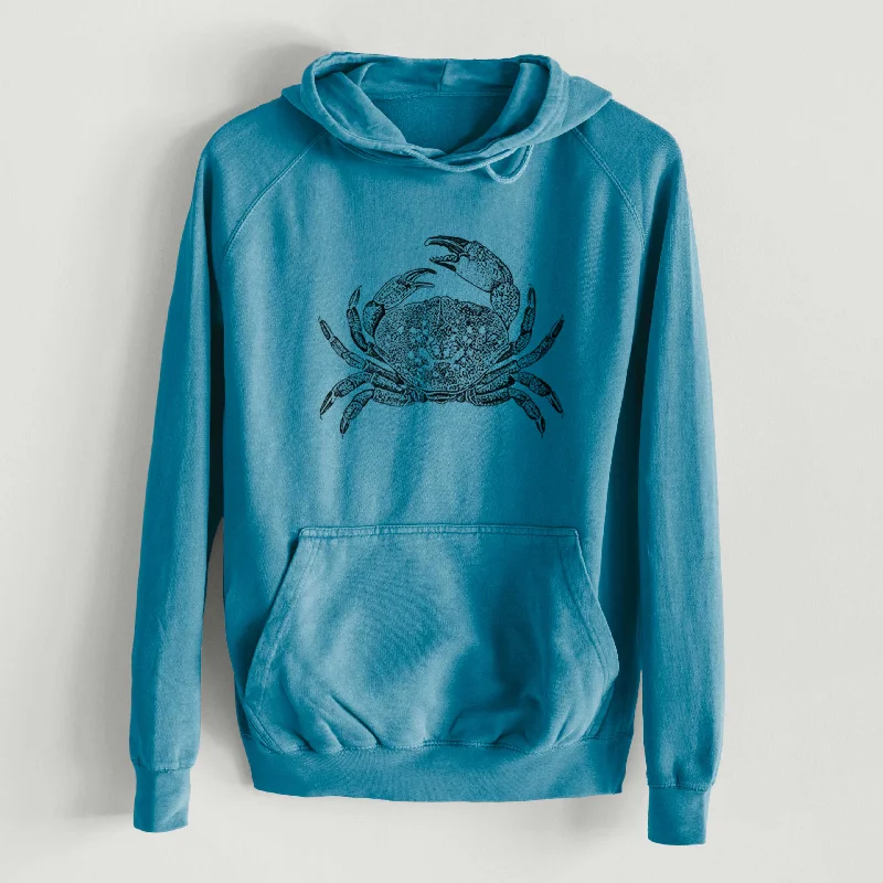 Dungeness Crab  - Mid-Weight Unisex Vintage 100% Cotton Hoodie Hoodie with V-Neck Classic Versatile