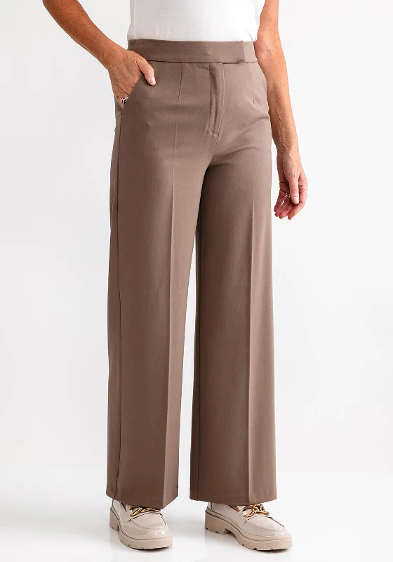 b.young Wide Leg Trousers, Brown Trousers Essential Wardrobe