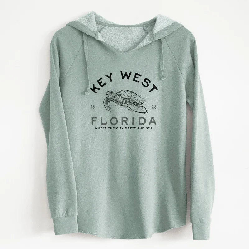 Key West Florida Sea Turtle - Cali Wave Hooded Sweatshirt Cotton Hoodie Fleece Lining Warmth