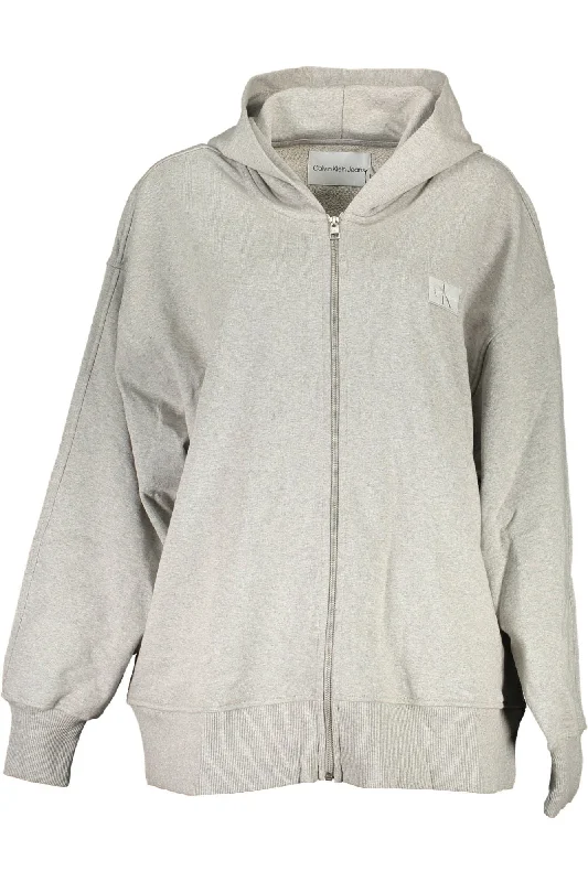 Gray Cotton Women Sweater Boxy Sweater Fitted Sweater A-Line