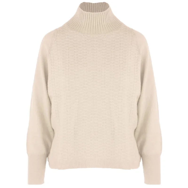 Beige Cashmere Sweater Nylon Fabric Polyester Fabric Spandex Fabric
