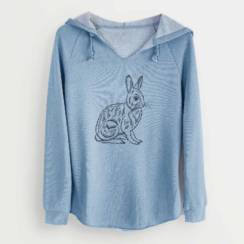 Snowshoe Hare - Cali Wave Hooded Sweatshirt Hoodie with Patch Decorative Personalized