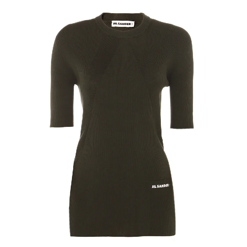 Jil Sander Sweaters Green Polka Dot Checkered Tartan