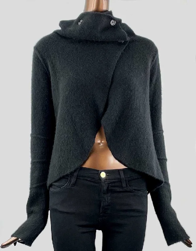 James Perse Mock Neck Wrap sweater - 1 | Small Lightweight Heavyweight Midweight