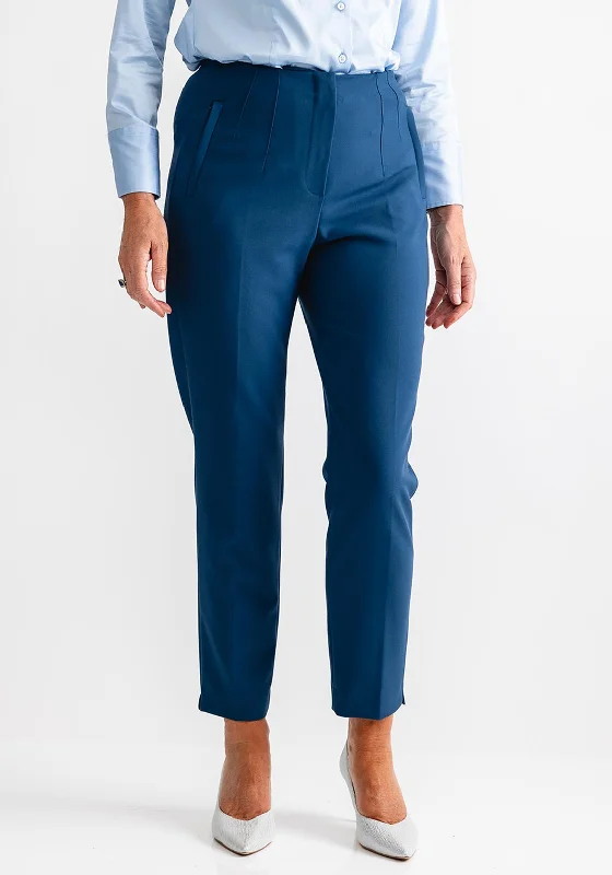 Gerry Weber Slim Leg Tailored Trousers, Denim Blue Trousers cozy comfortable