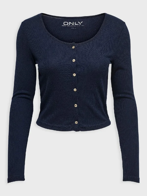 Γυναικείο crop top ριπ ONLMONIKA LS RIB CROP TOP 15199419 | 15199419 Front Pockets Side Pockets Patch Pockets