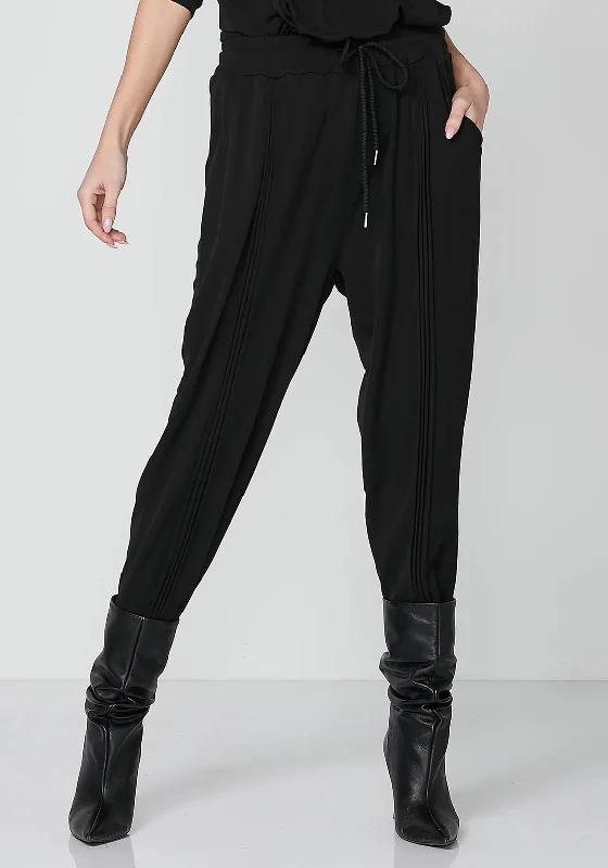 Nu Denmark Ronnie Relaxed Jogger Style Trouser, Black Trousers stylish elegant