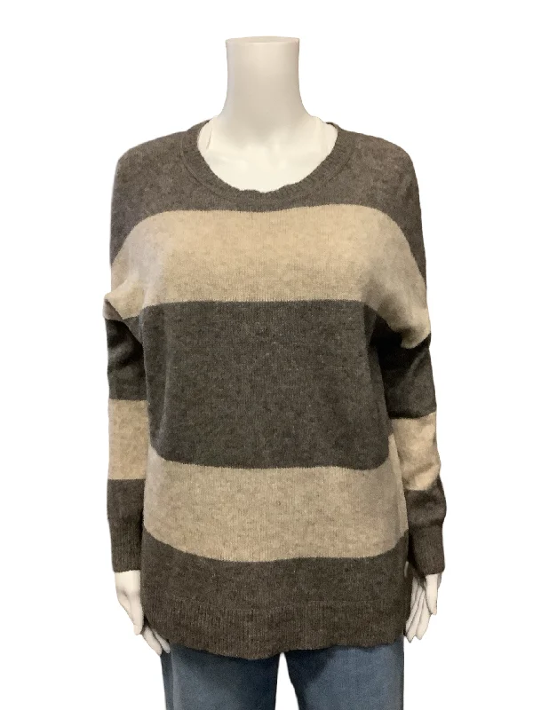 Vince Stripe Print Cashmere Sweater Stripe Print Size: S Lightweight Heavyweight Midweight