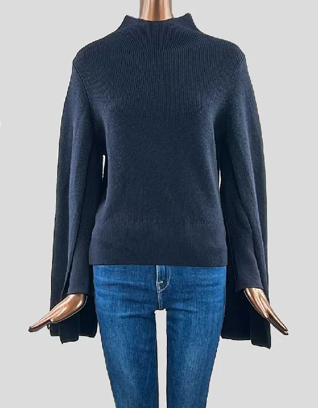 COS Black Mock Turtleneck Sweater - X-Small Stretchy Elastic Breathable