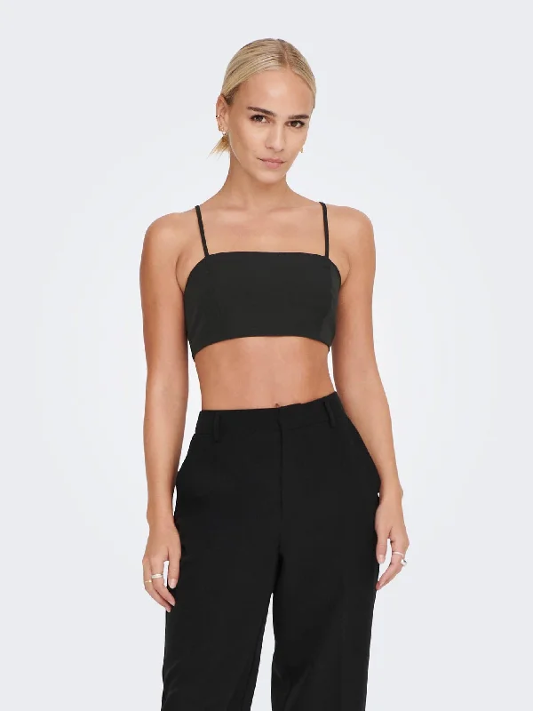 Γυναικείο top ONLABBA STRAP CROP TOP TLR 15275665 | 15275665 Collared Crew Neck Turtle Neck