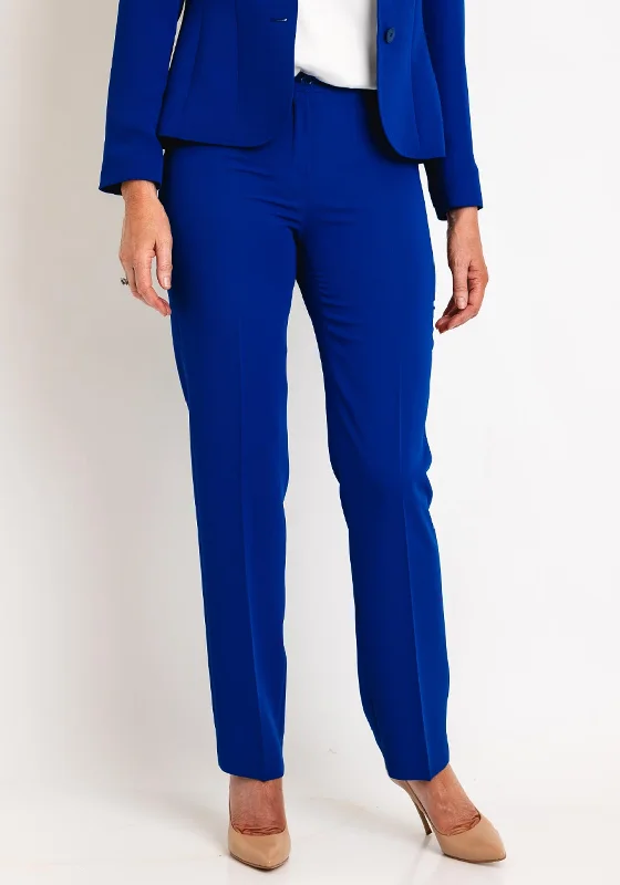 Christina Felix Tailored Straight Leg Trousers, Royal Blue Trousers fashionable chic