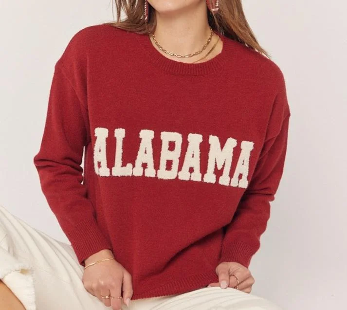 Alabama embroidery sweater Sequined Glittery Shiny