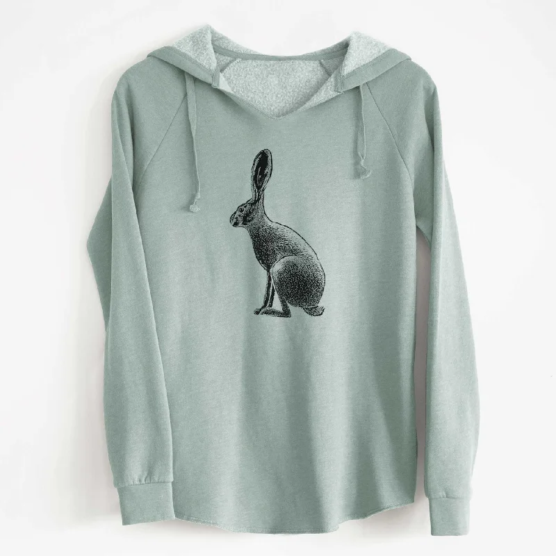 Wild California Hare - Black-tailed Jackrabbit - Cali Wave Hooded Sweatshirt Hoodie with Pocket Utility Practical