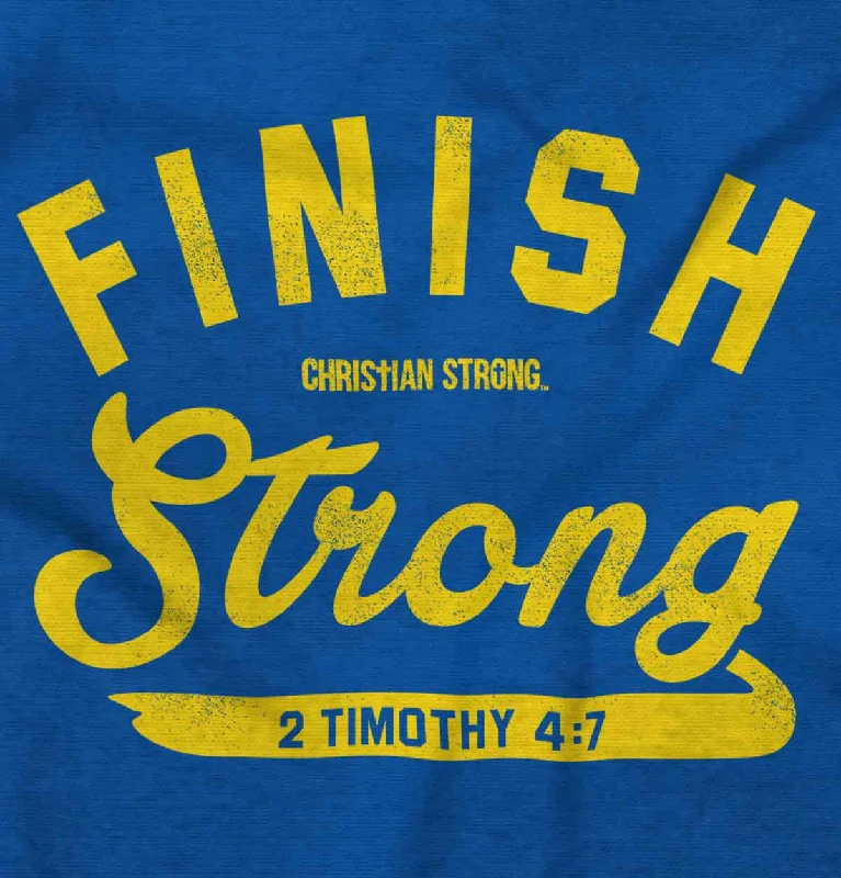 Finish Strong Scripture Crop Top Hoodie Mesh Blend Leather Blend Suede Blend