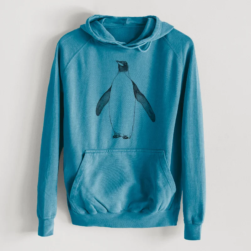 Emperor Penguin - Aptenodytes forsteri  - Mid-Weight Unisex Vintage 100% Cotton Hoodie Hoodie with Toggle Buttons Decorative Unique