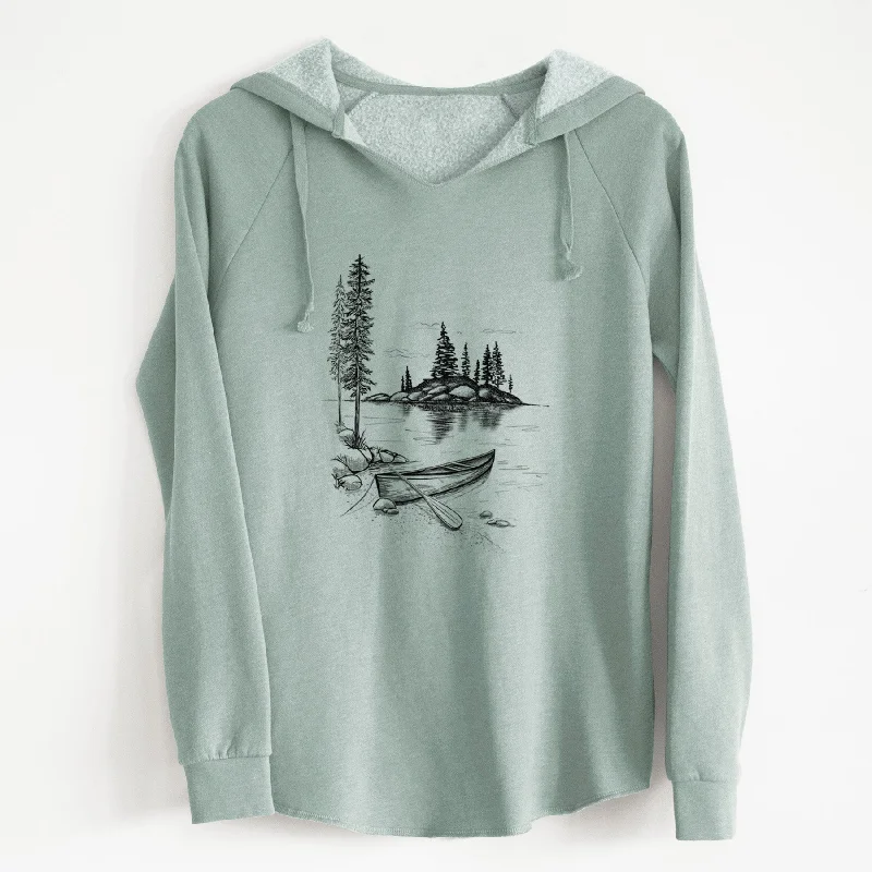 Lakeside Canoe - Cali Wave Hooded Sweatshirt Hoodie with Print Artistic Unique