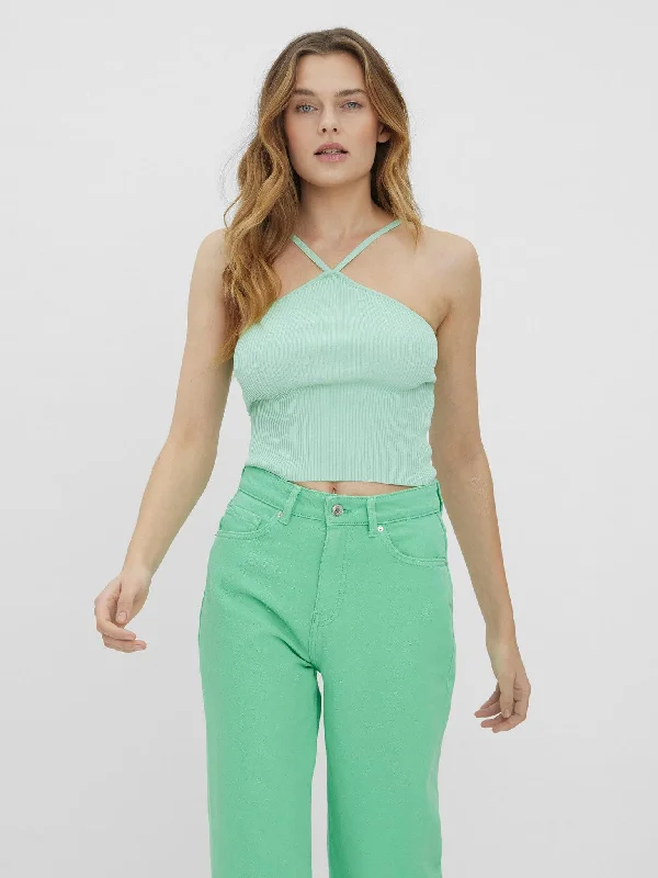 Γυναικείο crop top VMHELENA STRAP TOP 10265125 | 10265125 Rayon Fabric Velvet Fabric Corduroy Fabric