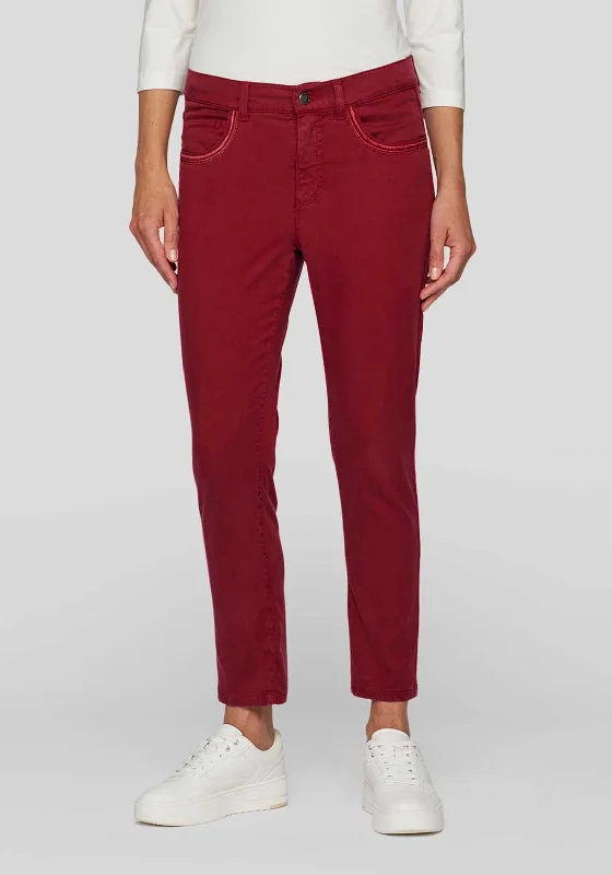 Rabe Sunny Slim Leg Trousers, Deep Red Trousers Occasion Special
